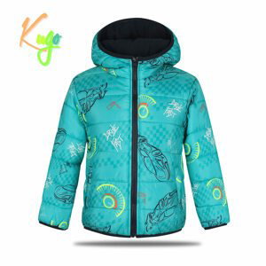 Chlapecká zimní bunda - KUGO FB0296, tyrkysová Barva: Tyrkysová, Velikost: 104