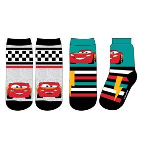 Cars- Auta - licence Chlapecké ponožky - Auta 52348298, šedá/ zelená Barva: Mix barev, Velikost: 23-26