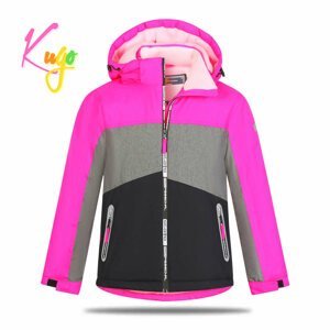 Dívčí zimní bunda - KUGO PB7353, růžová Barva: Růžová, Velikost: 158