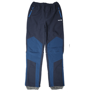 Chlapecké softshellové kalhoty, zateplené - Wolf B2297, tmavě modrá/petrol Barva: Modrá, Velikost: 140