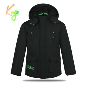 Chlapecká zimní bunda - KUGO BU607, černá Barva: Černá, Velikost: 146