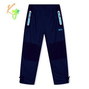 Chlapecké zateplené outdoorové kalhoty - KUGO C7775, modrá/ signální zipy Barva: Modrá, Velikost: 134