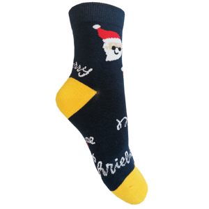 Dětské vánoční ponožky Aura.Via - SG9102, tmavě modrá Barva: Modrá tmavě, Velikost: 28-31