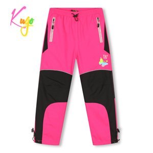 Dívčí šusťákové kalhoty, zateplené - KUGO DK7126, růžová Barva: Růžová, Velikost: 104