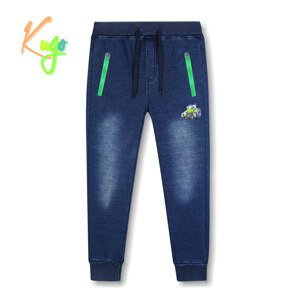 Chlapecké riflové kalhoty/ tepláky, zateplené - KUGO CK0923, modrá Barva: Modrá, Velikost: 122