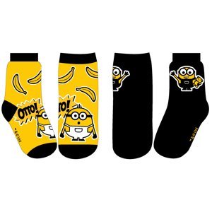 Mimoni- licence Chlapecké ponožky - Mimoni 5234726, černá/ žlutá Barva: Mix barev, Velikost: 31-34