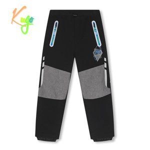 Chlapecké softshellové kalhoty, zateplené - KUGO HK2516, černá / šedá kolena Barva: Černá, Velikost: 116