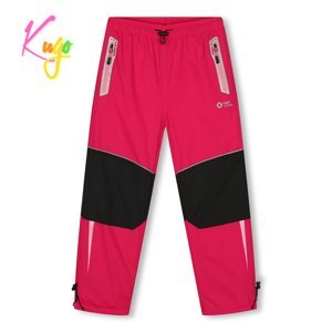 Dívčí šusťákové kalhoty, zateplené - KUGO DK7132, růžová Barva: Růžová, Velikost: 140