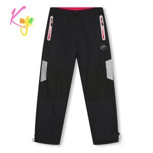 Dívčí šusťákové kalhoty, zateplené - KUGO DK7136, tmavě šedá Barva: Šedá tmavě, Velikost: 134