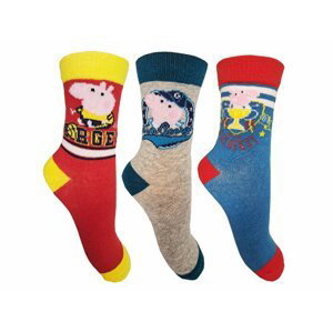 Prasátko Pepa - licence Chlapecké ponožky - Prasátko Peppa EV0619, vzor 1 Barva: Mix barev, Velikost: 23-26