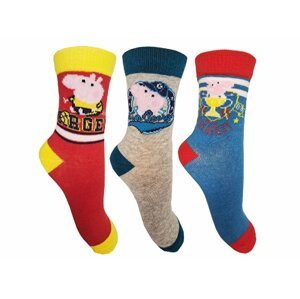 Prasátko Pepa - licence Chlapecké ponožky - Prasátko Peppa EV0619, vzor 1 Barva: Mix barev, Velikost: 31-34