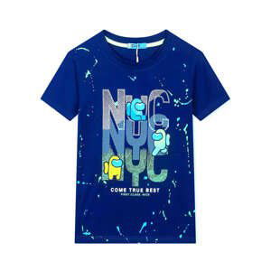 Chlapecké tričko - KUGO HC0706, modrá Barva: Modrá, Velikost: 158