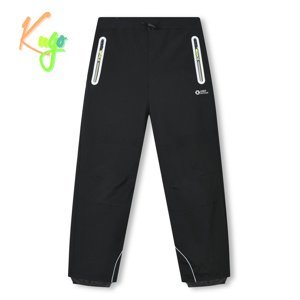 Chlapecké softshellové kalhoty - KUGO HK3119, černá / signální zipy Barva: Černá, Velikost: 134
