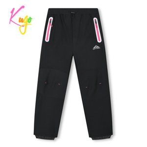 Dívčí softshellové kalhoty - KUGO HK3118, černá / růžové zipy Barva: Černá, Velikost: 116