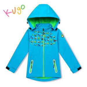 Chlapecká softshellová bunda - KUGO HK3121, tyrkysová Barva: Tyrkysová, Velikost: 110