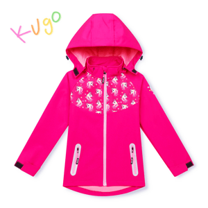 Dívčí softshellová bunda - KUGO HK3121, růžová Barva: Růžová, Velikost: 80