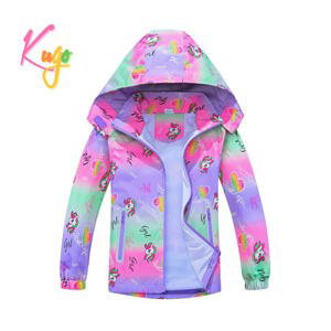 Dívčí jarní, podzimní bunda - KUGO B2856, fialková / růžová Barva: Fialková, Velikost: 92-98