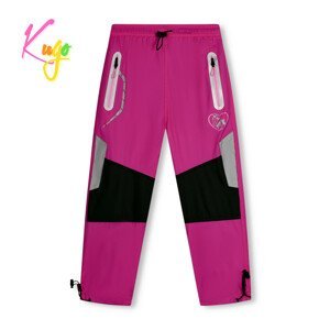 Dívčí šusťákové kalhoty - KUGO SK7737, růžová Barva: Růžová, Velikost: 98