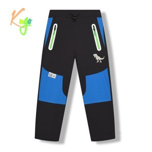 Chlapecké softshellové kalhoty - KUGO HK7576, šedá / zelené zipy Barva: Šedá, Velikost: 104