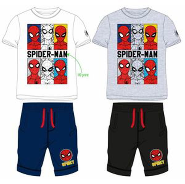 Spider Man - licence Chlapecký letní komplet - Spider-Man 52121320, šedá / černá Barva: Šedá, Velikost: 116