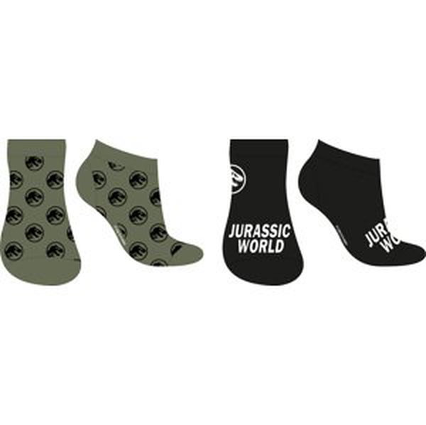 Jurský svět - licence Chlapecké kotníkové ponožky - Jurský svět 5234100, khaki / černá Barva: Mix barev, Velikost: 27-30