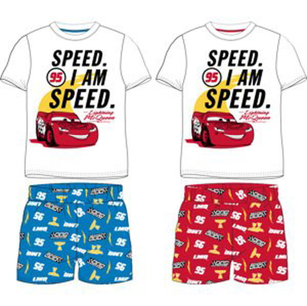 Auta - Cars - licence Chlapecké pyžamo - Auta 52049251, bílá / červená Barva: Bílá, Velikost: 110