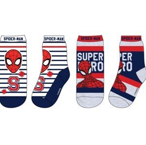 Spider Man - licence Chlapecké ponožky - Spider-Man 52341348, bílá / šedý melír Barva: Mix barev, Velikost: 27-30