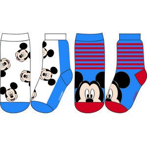 Mickey Mouse - licence Chlapecké ponožky - Mickey Mouse 5234A044, modrá / bílá Barva: Mix barev, Velikost: 23-26