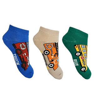 Chlapecké kotníkové ponožky Aura.Via - GDF9698, béžová / modrá / zelená Barva: Mix barev, Velikost: 28-31