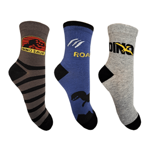 Chlapecké ponožky - Aura.Via GZF9716, šedá / tmavě šedá / modrá Barva: Mix barev, Velikost: 32-35