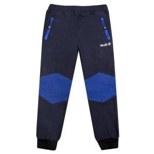 Chlapecké outdoorové kalhoty - Wolf T2353, tmavě modrá Barva: Modrá tmavě, Velikost: 116