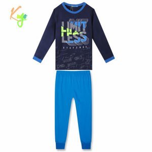 Chlapecké pyžamo - KUGO MP3783, tmavě modrá Barva: Modrá tmavě, Velikost: 158