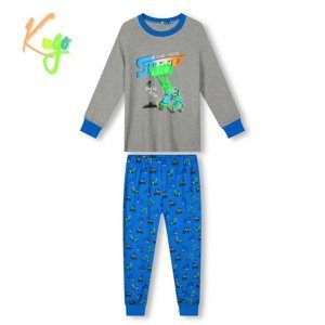 Chlapecké pyžamo - KUGO MP3778, šedá / modrá Barva: Šedá, Velikost: 98