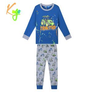 Chlapecké pyžamo - KUGO MP1336, petrol / šedá Barva: Petrol, Velikost: 104
