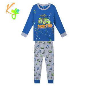 Chlapecké pyžamo - KUGO MP1336, petrol / šedá Barva: Petrol, Velikost: 110