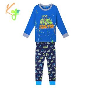 Chlapecké pyžamo - KUGO MP1336, tyrkysová / tmavě modrá Barva: Tyrkysová, Velikost: 104