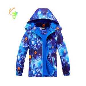 Chlapecká podzimní bunda, zateplená - KUGO B2858, modrá, planety Barva: Modrá, Velikost: 122