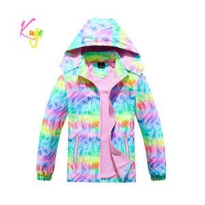 Dívčí podzimní bunda, zateplená - KUGO B2859, růžová, mix barev Barva: Mix barev, Velikost: 146