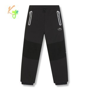 Chlapecké softshellové kalhoty, zateplené - KUGO HK5628, tmavě šedá / černá kolena Barva: Šedá, Velikost: 146