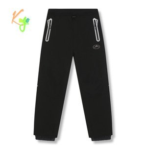 Chlapecké softshellové kalhoty, zateplené - KUGO HK5628, celočerná Barva: Černá, Velikost: 146