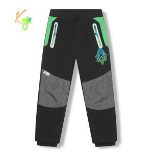 Chlapecké softshellové kalhoty, zateplené - KUGO HK5620, tmavě šedá / zelená aplikace Barva: Šedá, Velikost: 116
