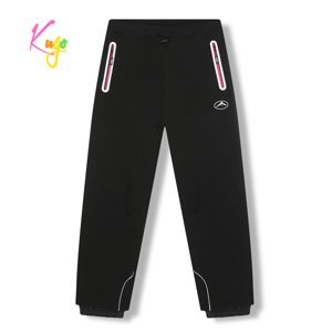 Dívčí softshellové kalhoty, zateplené - KUGO HK5623, černá / růžové zipy Barva: Černá, Velikost: 140