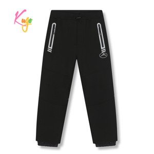 Chlapecké softshellové kalhoty, zateplené - KUGO HK5618, celočerná Barva: Černá, Velikost: 104