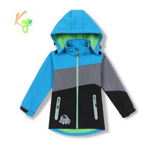 Chlapecká softshellová bunda, zateplená - KUGO HK5602, tyrkysová / šedá / černá Barva: Tyrkysová, Velikost: 128
