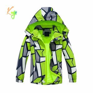 Chlapecká podzimní bunda, zateplená - KUGO B2860, zelená Barva: Zelená, Velikost: 128
