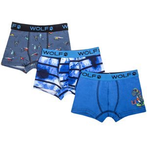 Chlapecké boxerky - Wolf L2281B, vel.98-128 Barva: Modrá, Velikost: 110-116