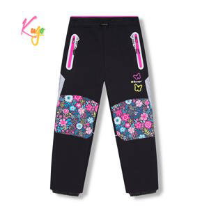 Dívčí softshellové kalhoty, zateplené - KUGO HK5613, černá / růžové zipy Barva: Černá, Velikost: 98