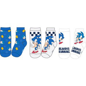 Ježek SONIC - licence Chlapecké ponožky - Ježek Sonic 5234079, mix barev Barva: Mix barev, Velikost: 31-34