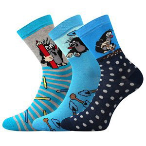 Chlapecké ponožky Boma - Krtek, modrá / tyrkysovvá Barva: Modrá, Velikost: 20-24