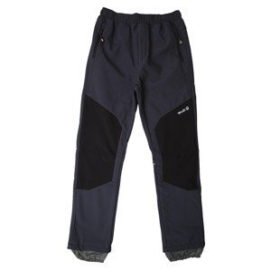 Chlapecké softshellové kalhoty, zateplené - Wolf B2395, tmavě šedá / černé zipy Barva: Šedá, Velikost: 152